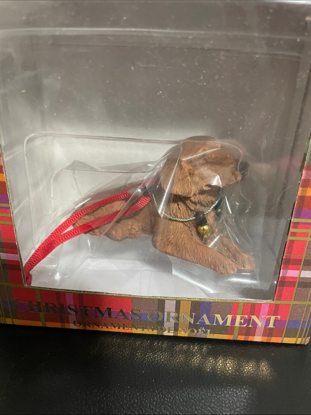 New In Box Golden Retriever Dog Christmas Ornament